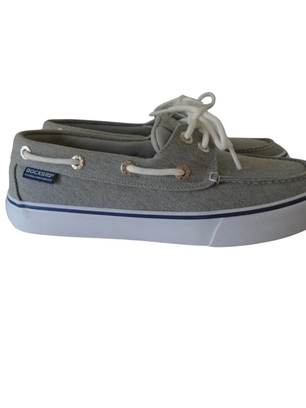 Men's Dockers Canvas Boat Shoes Size 9M Color Grey